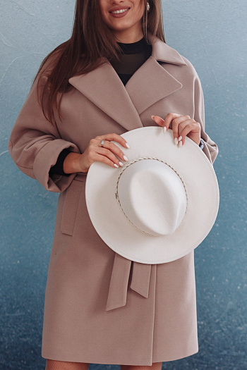 2 Пальто женское демисезонное 22480  (латте) 