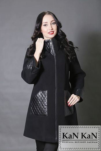 2 Пальто 1509-000  (черный) 