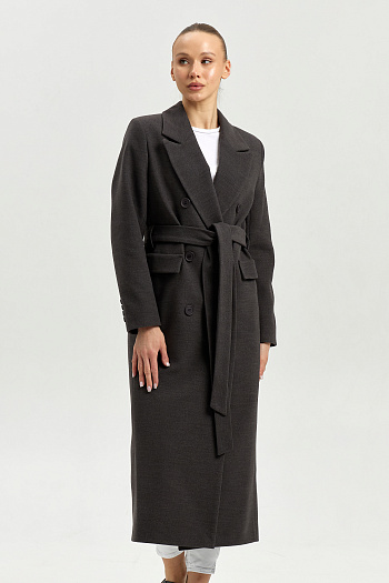 5 Пальто женское демисезонное 26326 (темно-серый)