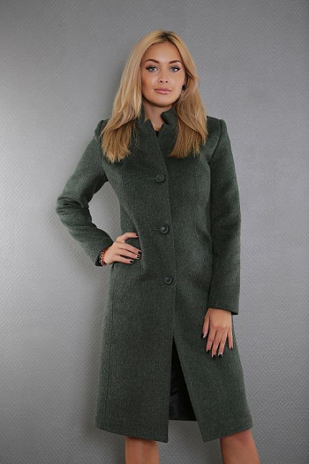 2 Пальто женское демисезонное  18507-800 (зеленый) 