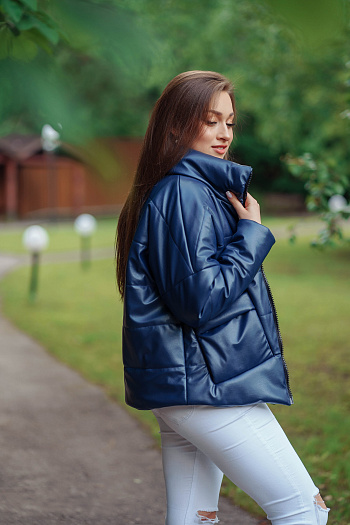 2 Куртка женская демисезонная 21750к  (синий) 
