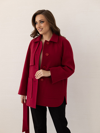 6 Пальто женское демисезонное 25010 (вино)