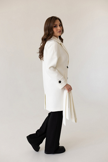 5 Пальто женское демисезонное 22970 (белый)