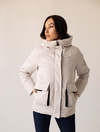 6 Куртка женская зимняя 23350 (бежевый)