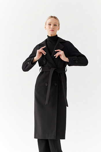 7 Пальто женское демисезонное 22960  (черный) 