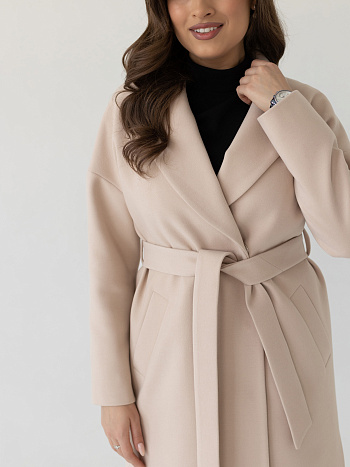 7 Пальто женское демисезонное 21820 (латте)