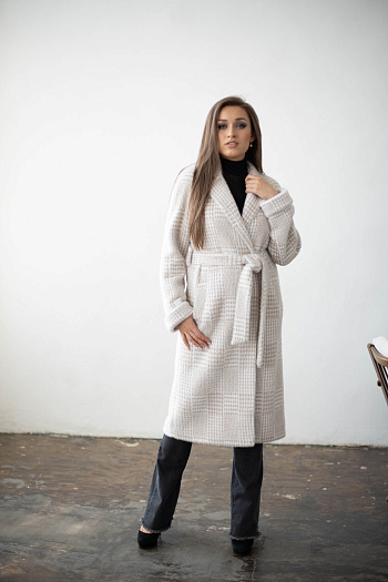 4 Пальто женское демисезонное 22555  (beige renata) 