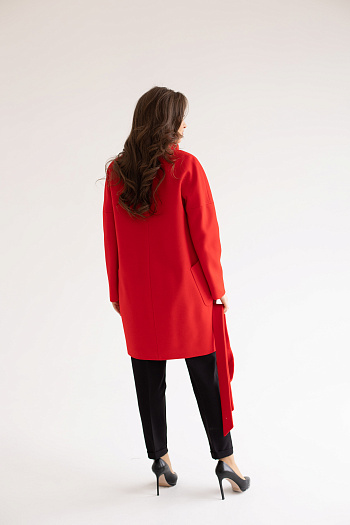 3 Пальто 19101/пояс  (красный)