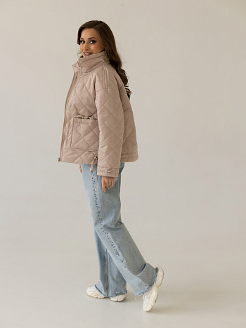 6 Куртка женская демисезонная 24835 (латте)