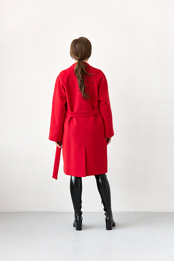 6 Пальто женское демисезонное 23220 (красный)