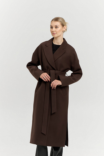 9 Пальто женское демисезонное 26820 (шоколад)