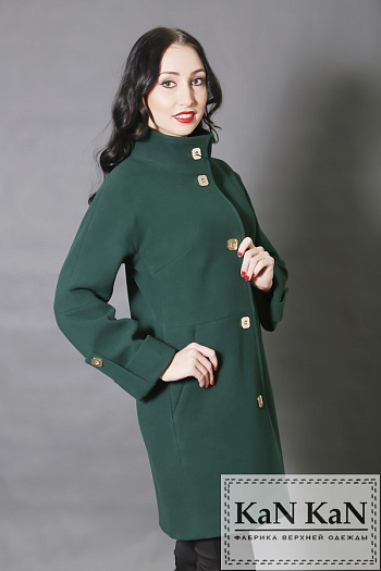 2 Пальто 1508-800  (темно-зеленый) 