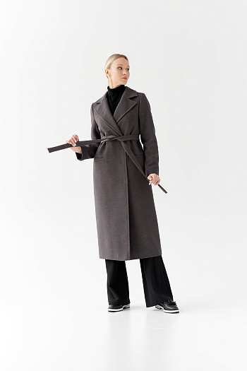 5 Пальто женское демисезонное 24770 (темно-серый)
