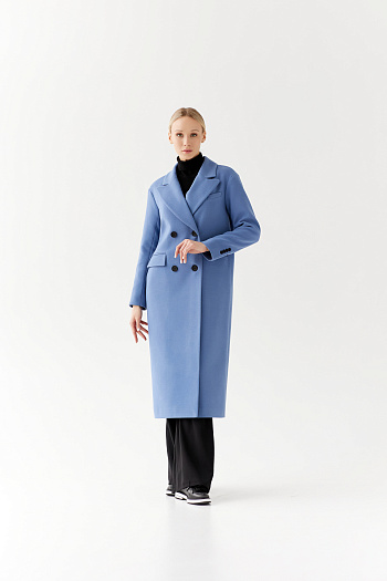3 Пальто женское демисезонное 24102 (серо-голубой)