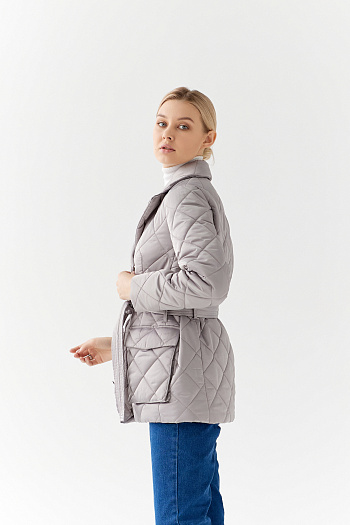 2 Куртка женская демисезонная 24230/б серый/опал