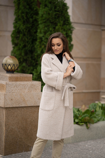 2 Пальто женское демисезонное 20905  (beige) 