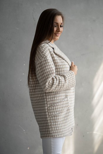 3 Пальто женское демисезонное 22730  (beige nika) 