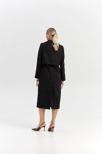 3 Пальто женское демисезонное 27105 (черный )