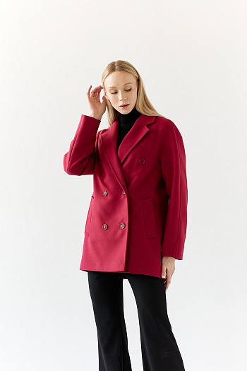 6 Пальто женское демисезонное 26200 (вино)