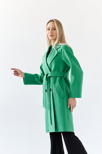 7 Пальто женское демисезонное 23220 (зеленый)