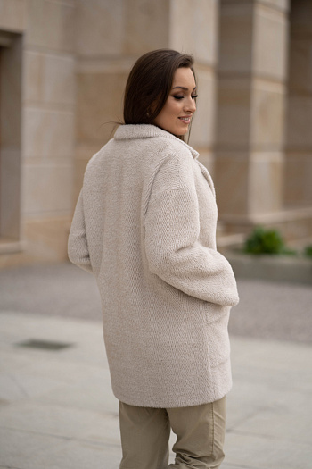 2 Пальто женское демисезонное 22520  (beige) 