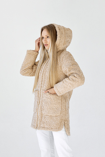 3 Шубка утеплённая 25552 (кэмел/экомех)