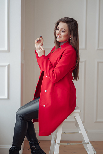 2 Пальто 20650  (красный) 