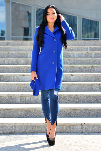 4 Пальто 18920  (василек) 