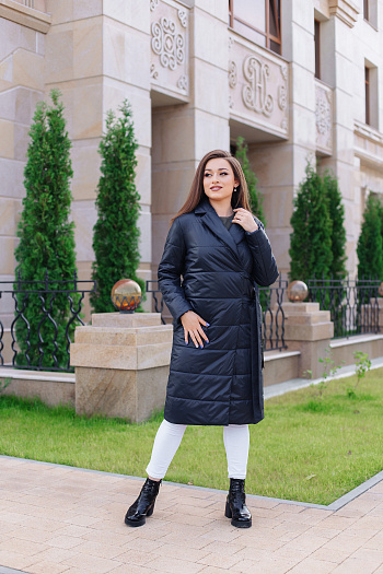 2 Пальто женское демисезонное 21550  (синий) 