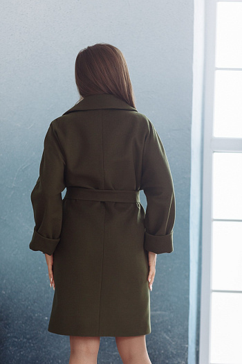 3 Пальто женское демисезонное 22480  (хаки) 