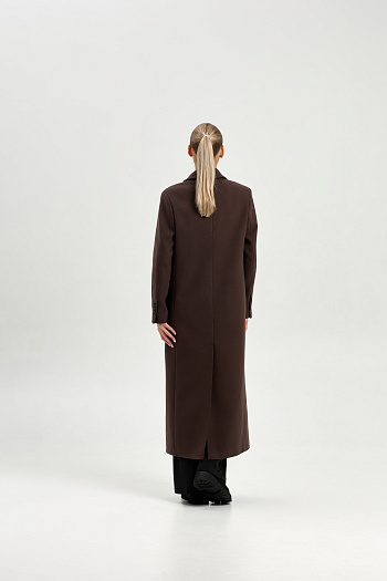 4 Пальто женское демисезонное 26830 (шоколад)