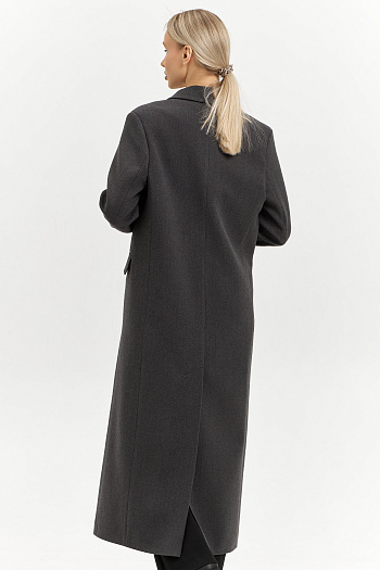 9 Пальто женское демисезонное 26830 (базальт/рубчик)