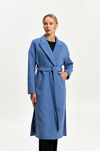 3 Пальто женское демисезонное 26820 (серо-голубой)