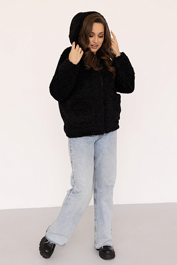 3 Шубка женская еврозима 24765 (черный)