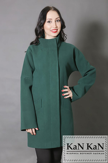 2 Пальто 1507-800  (темно-зеленый) 