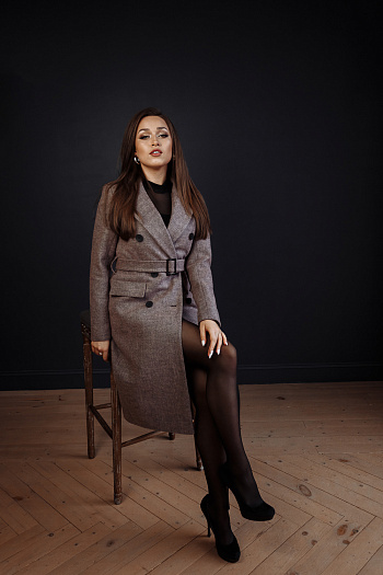 3 Пальто женское демисезонное 22510  (розовый меланж) 