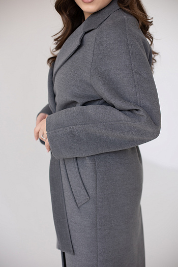 2 Пальто женское демисезонное 23220 (серый)