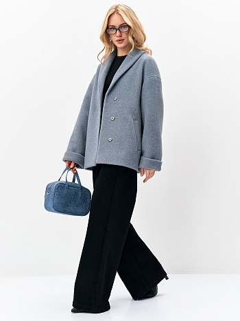 2 Пальто женское демисезонное 27832-05 (серо-голубой)