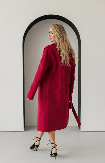 2 Пальто женское демисезонное 20550Р (вино)