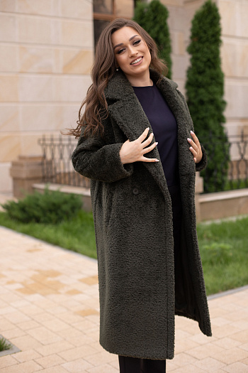 5 Пальто женское демисезонное 23470  (хаки)