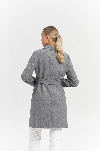 7 Пальто женское демисезонное 25570 (пепельный/ёлочка)