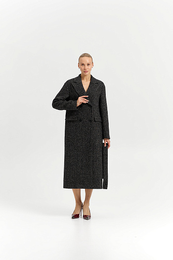 3 Пальто женское демисезонное 26880 (базальт/рубчик)