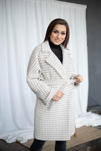 2 Пальто женское демисезонное 22480  (beige nika) 