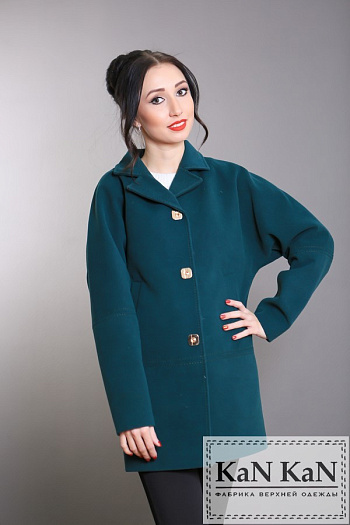 2 Пальто 16004-800  (темно-зеленый) 
