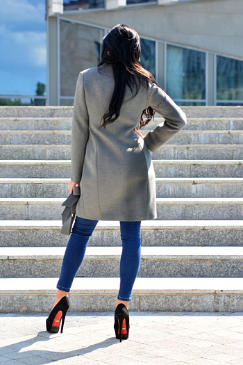 3 Пальто 18920  (серый) 