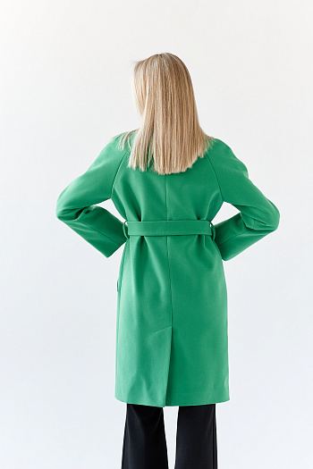 6 Пальто женское демисезонное 23220 (зеленый)