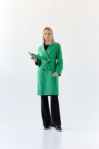 5 Пальто женское демисезонное 23220 (зеленый)