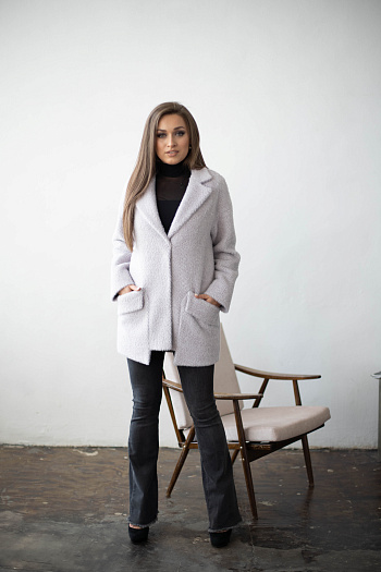 2 Пальто женское демисезонное 22730  (lilac) 