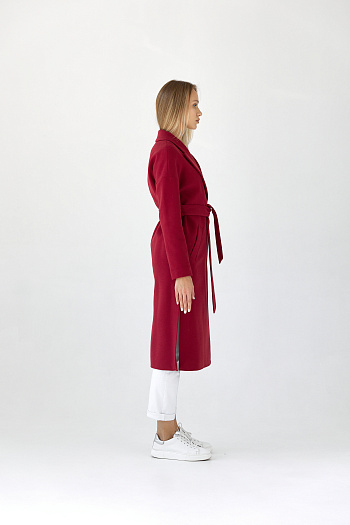7 Пальто женское демисезонное 21820 (вино)