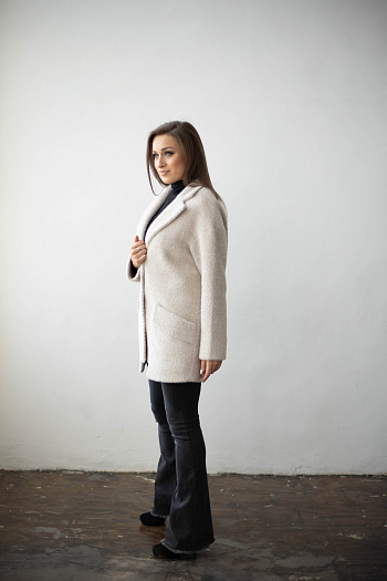 2 Пальто женское демисезонное 22730  (beige) 